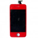 LCD displej s předním dotykovým sklem pro Apple iPhone 4, červený