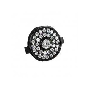 Tlačítko Home Button černé s diamanty pro iPhone 4