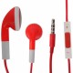 Sluchátka s mikrofonem a ovládáním hlasitosti pro iPhone 4, červená