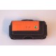 Kožené opaskové pouzdro pro Sony-Sricsson K700, W černá-oranžová