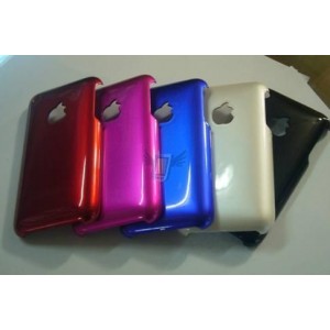 Zadní kryt Back Case s lesklým povrchem pro iPhone 3G, fialový